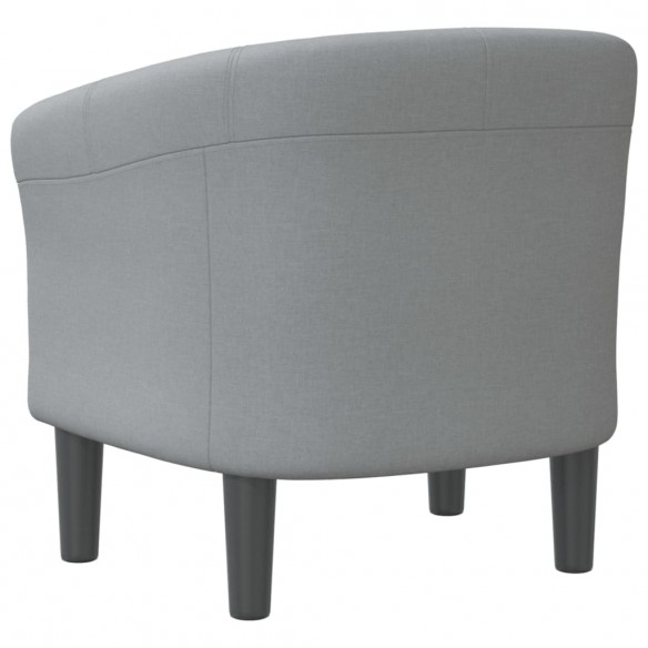 Fauteuil cabriolet gris clair tissu