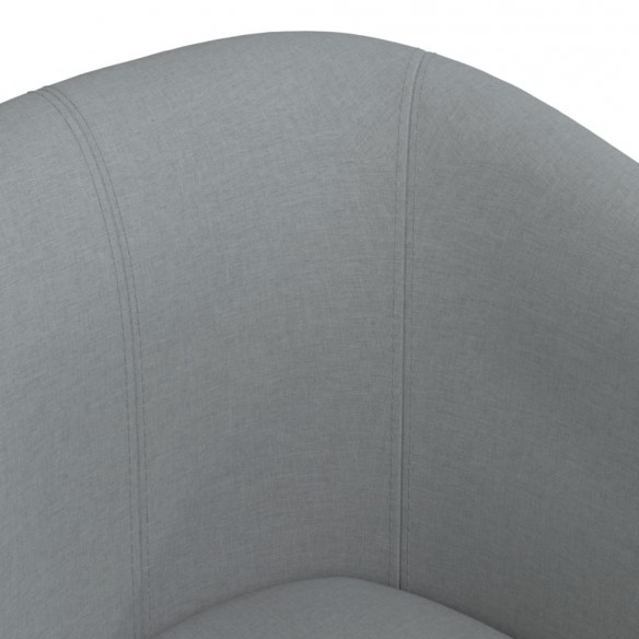 Fauteuil cabriolet gris clair tissu