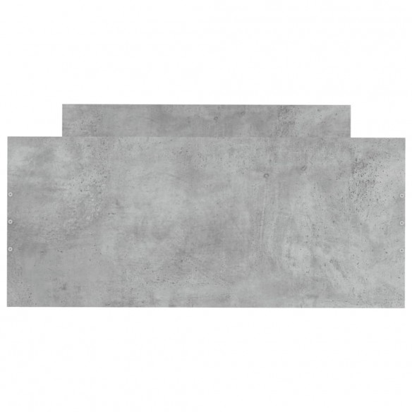 Cadre de lit gris béton 100x200 cm bois d'ingénierie