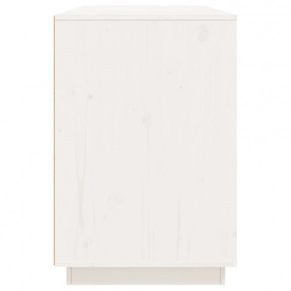 Bureau blanc 140x50x75 cm bois massif de pin