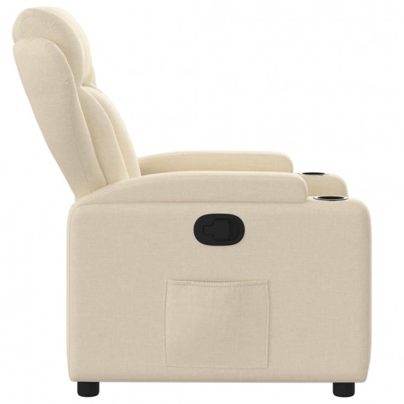 Fauteuil inclinable Crème Tissu