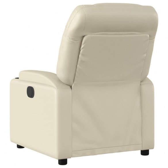 Fauteuil inclinable de massage Crème Similicuir