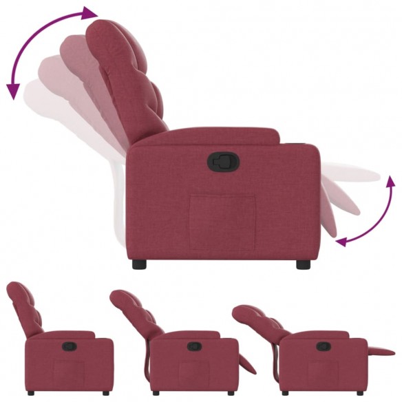 Fauteuil inclinable Rouge bordeaux Tissu