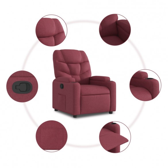 Fauteuil inclinable Rouge bordeaux Tissu