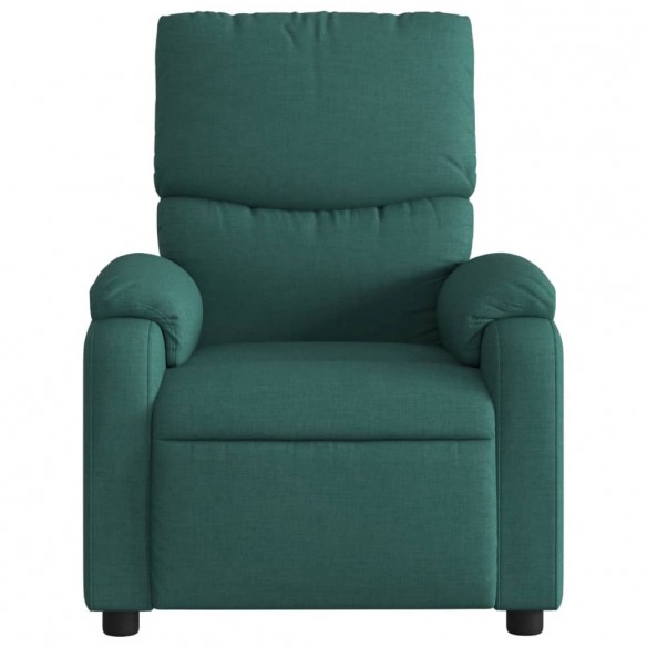 Fauteuil de massage inclinable Vert foncé Tissu