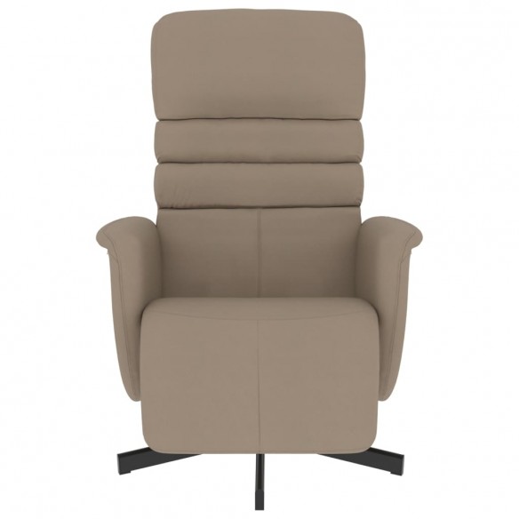 Fauteuil inclinable avec repose-pieds cappuccino similicuir