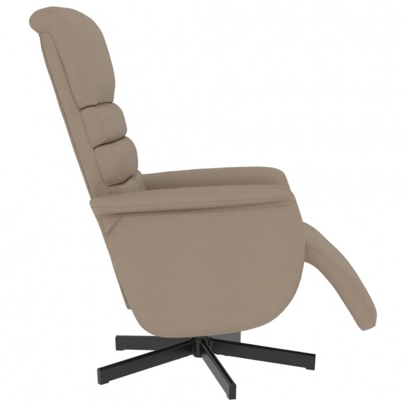 Fauteuil inclinable avec repose-pieds cappuccino similicuir