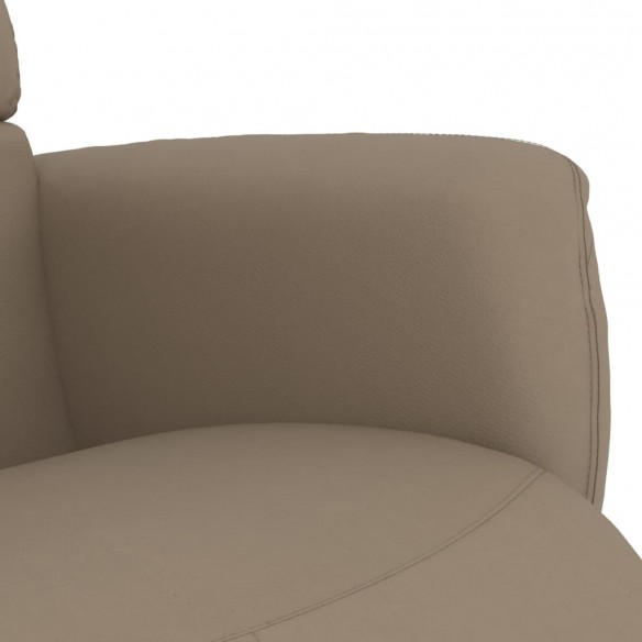 Fauteuil inclinable avec repose-pieds cappuccino similicuir