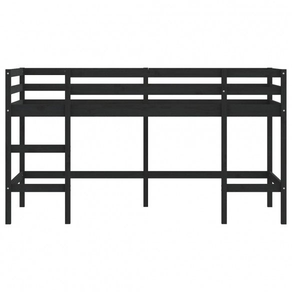 Lit mezzanine enfants échelle 90x200 cm bois pin massif