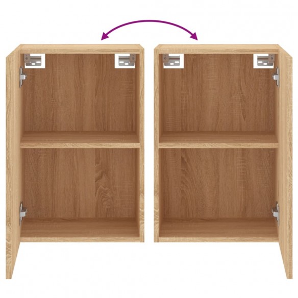 Meubles TV muraux 2 pcs chêne sonoma 40,5x30x60 cm