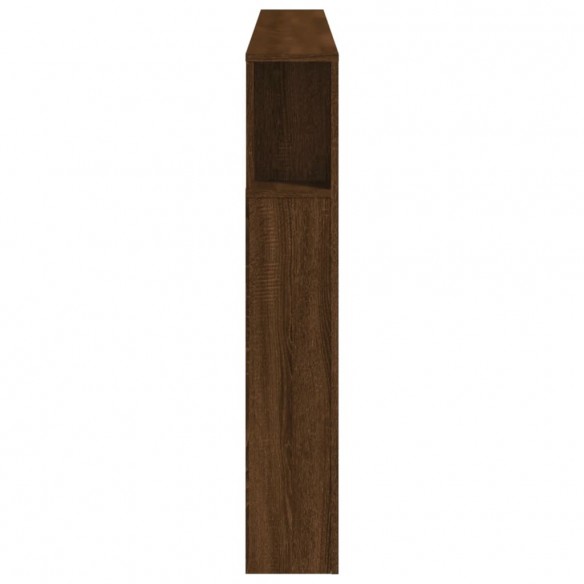 Tête de lit à LED chêne marron 200x18,5x103,5cm bois ingénierie