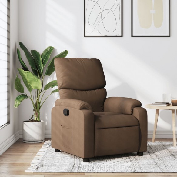 Fauteuil inclinable Marron Tissu