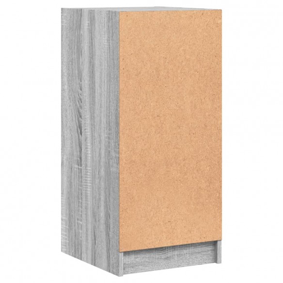 Armoire latérale avec portes en verre sonoma gris 35x37x75,5 cm