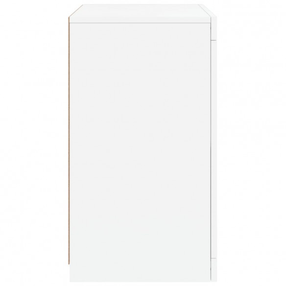 Armoire latérale avec éclairage LED blanc bois d'ingénierie