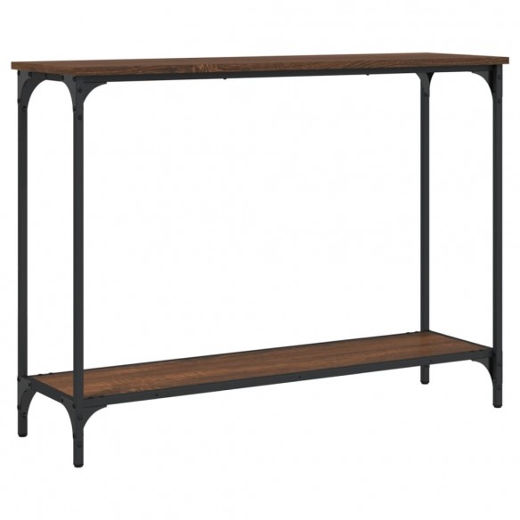 Table console chêne marron 101x30,5x75 cm bois d'ingénierie