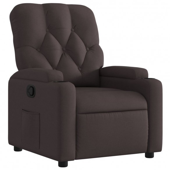 Fauteuil inclinable Marron foncé Tissu