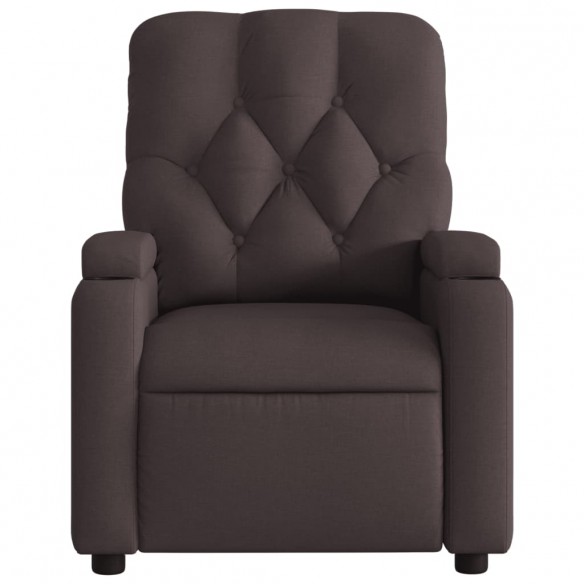 Fauteuil inclinable Marron foncé Tissu