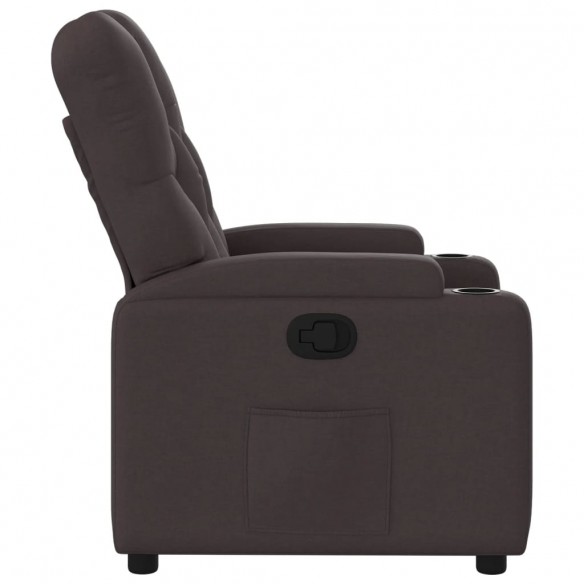 Fauteuil inclinable Marron foncé Tissu