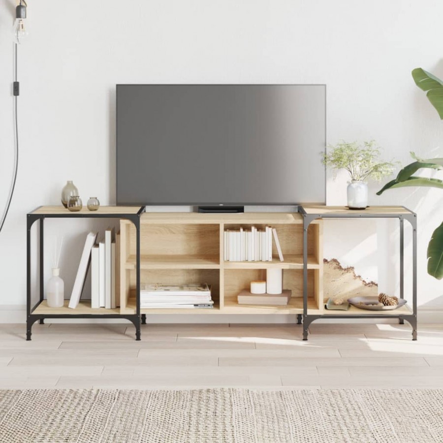 Meuble TV chêne sonoma 153x37x50 cm bois d'ingénierie