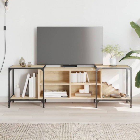 Meuble TV chêne sonoma 153x37x50 cm bois d'ingénierie