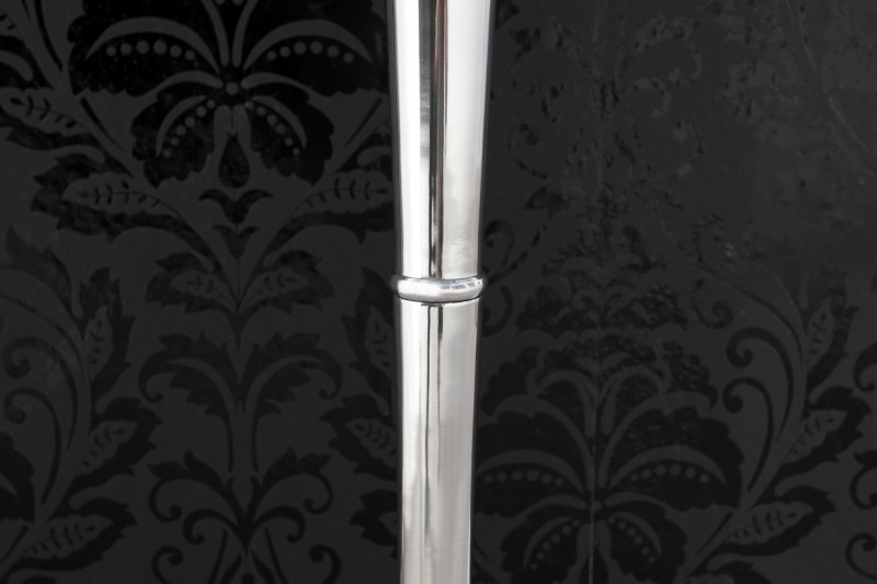 Chandelier 120 cm design 5 branches en aluminium argenté