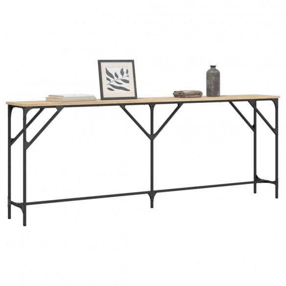Table console chêne sonoma 200x29x75 cm bois d'ingénierie