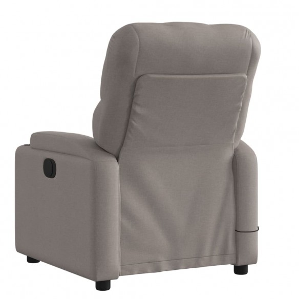 Fauteuil de massage inclinable Taupe Tissu