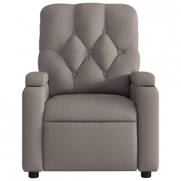 Fauteuil de massage inclinable Taupe Tissu