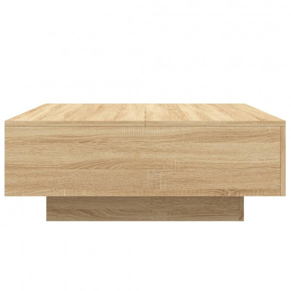 Table basse chêne sonoma 80x80x31 cm bois d'ingénierie