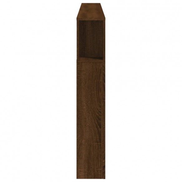 Tête de lit à LED chêne marron 220x18,5x103,5cm bois ingénierie