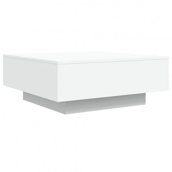 Table basse blanc 80x80x31 cm bois d'ingénierie