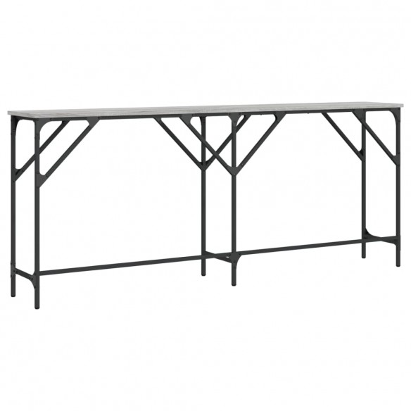 Table console sonoma gris 180x29x75 cm bois d'ingénierie