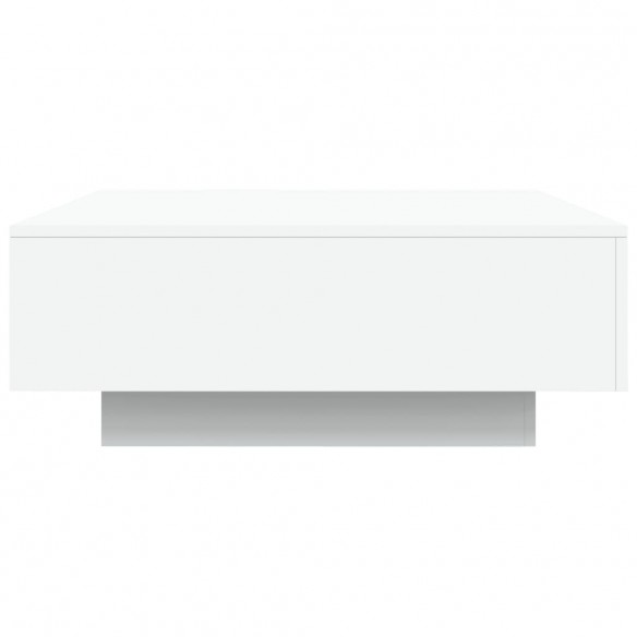 Table basse avec lumières LED blanc 80x80x31 cm