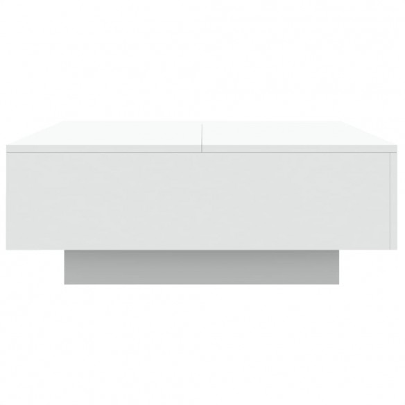 Table basse avec lumières LED blanc 80x80x31 cm