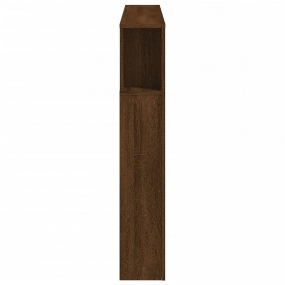 Tête de lit à LED chêne marron 140x18,5x103,5cm bois ingénierie