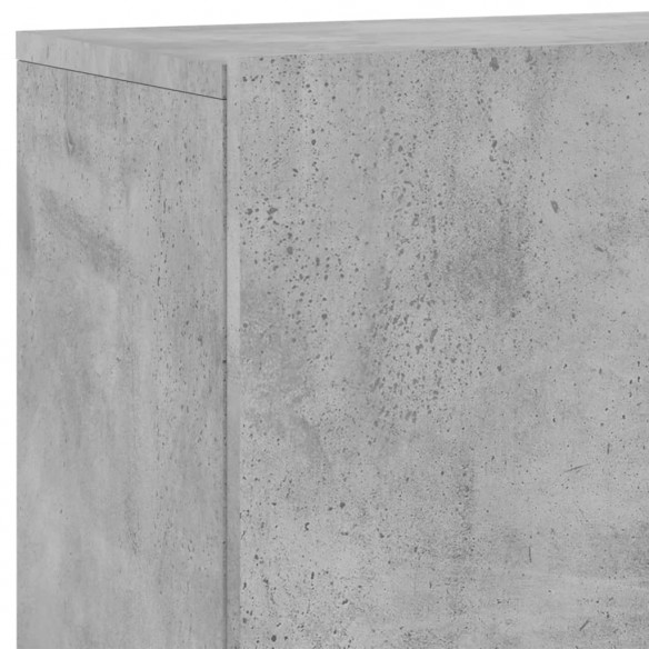 Unités murales TV 5 pcs gris béton bois d'ingénierie