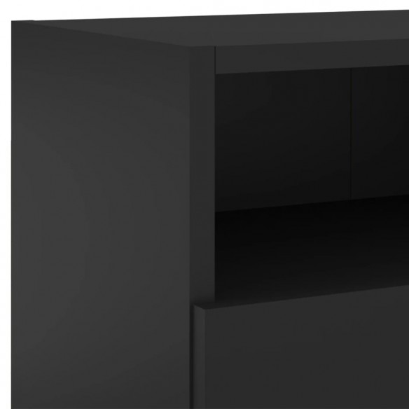 Meubles TV muraux 2 pcs noir 80x30x30 cm bois d'ingénierie