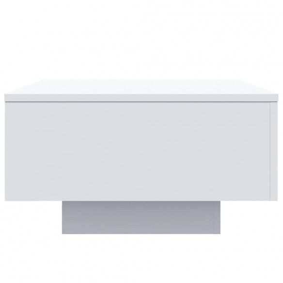 Table basse avec lumières LED blanc 55x55x31 cm