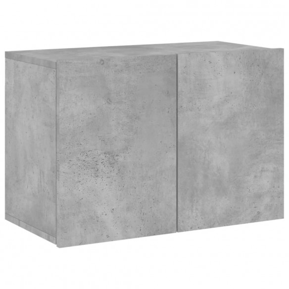 Unités murales TV 5 pcs gris béton bois d'ingénierie