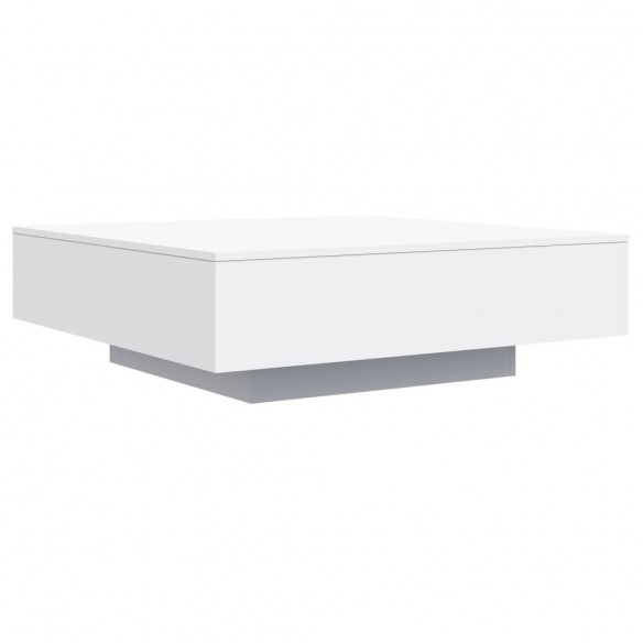 Table basse blanc 100x100x31 cm bois d'ingénierie