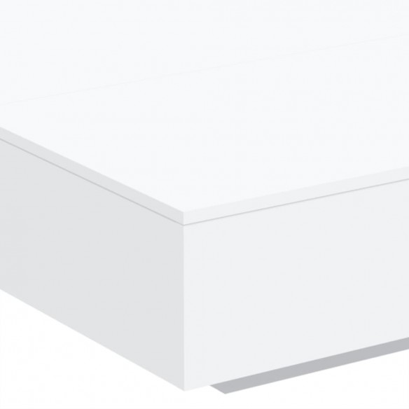 Table basse blanc 100x100x31 cm bois d'ingénierie