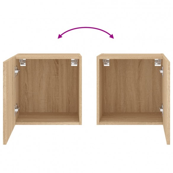 Meubles TV muraux 2 pcs chêne sonoma 40,5x30x40 cm