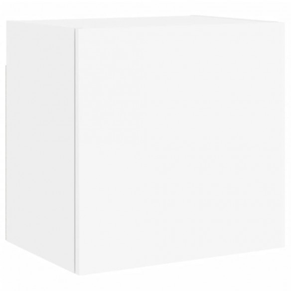 Unités murales TV 6 pcs blanc bois d'ingénierie