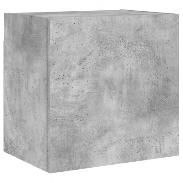 Unités murales TV 4 pcs gris béton bois d'ingénierie