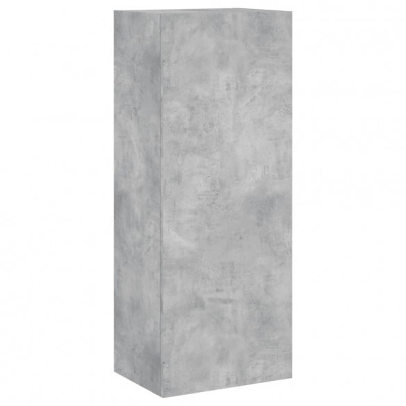 Unités murales TV 4 pcs gris béton bois d'ingénierie