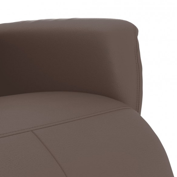 Fauteuil inclinable avec repose-pieds marron similicuir