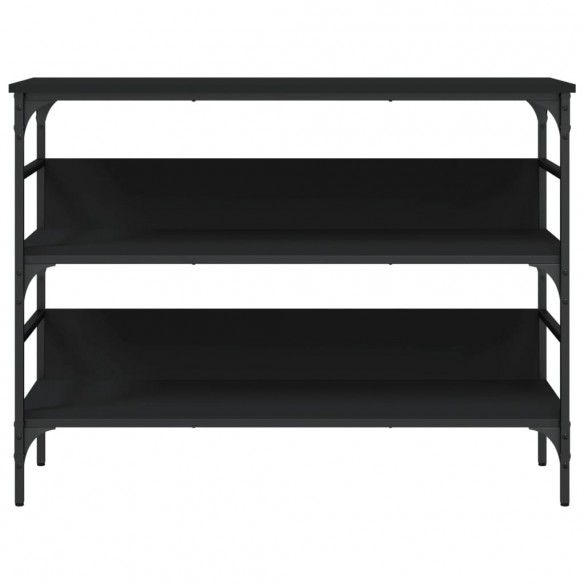 Table console noir 100x32x75 cm bois d'ingénierie