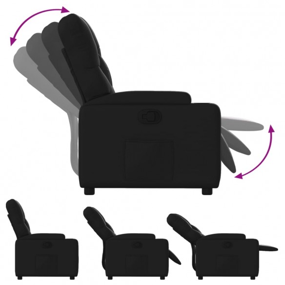 Fauteuil inclinable Noir Similicuir