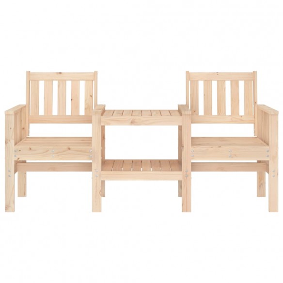 Banc de jardin avec table 2 places bois de pin massif