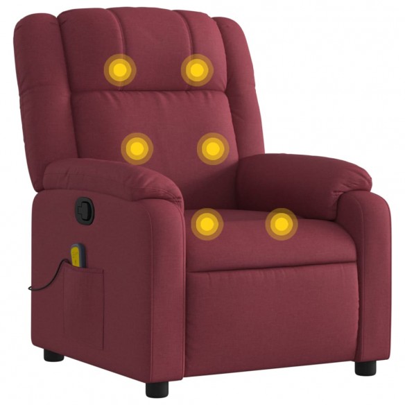 Fauteuil de massage inclinable Rouge bordeaux Tissu